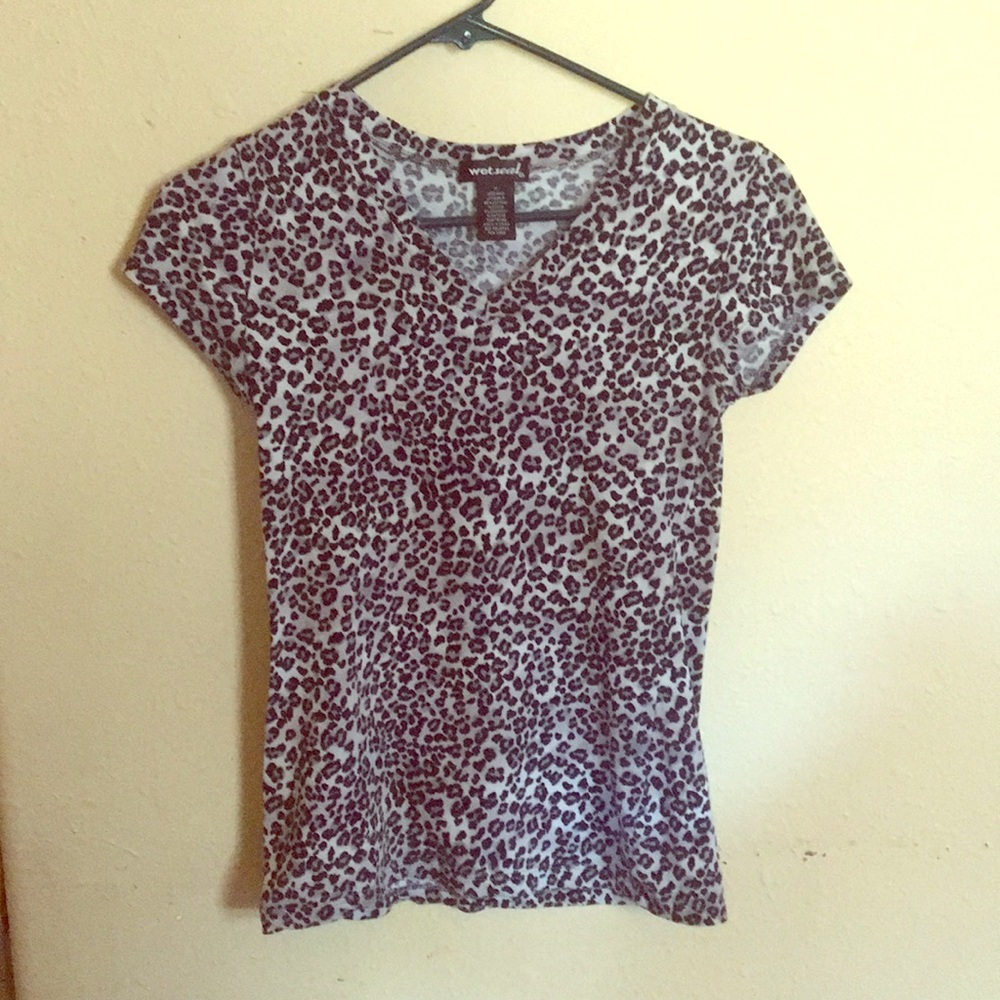 COPY - Leopard Print Short Sleeve Top